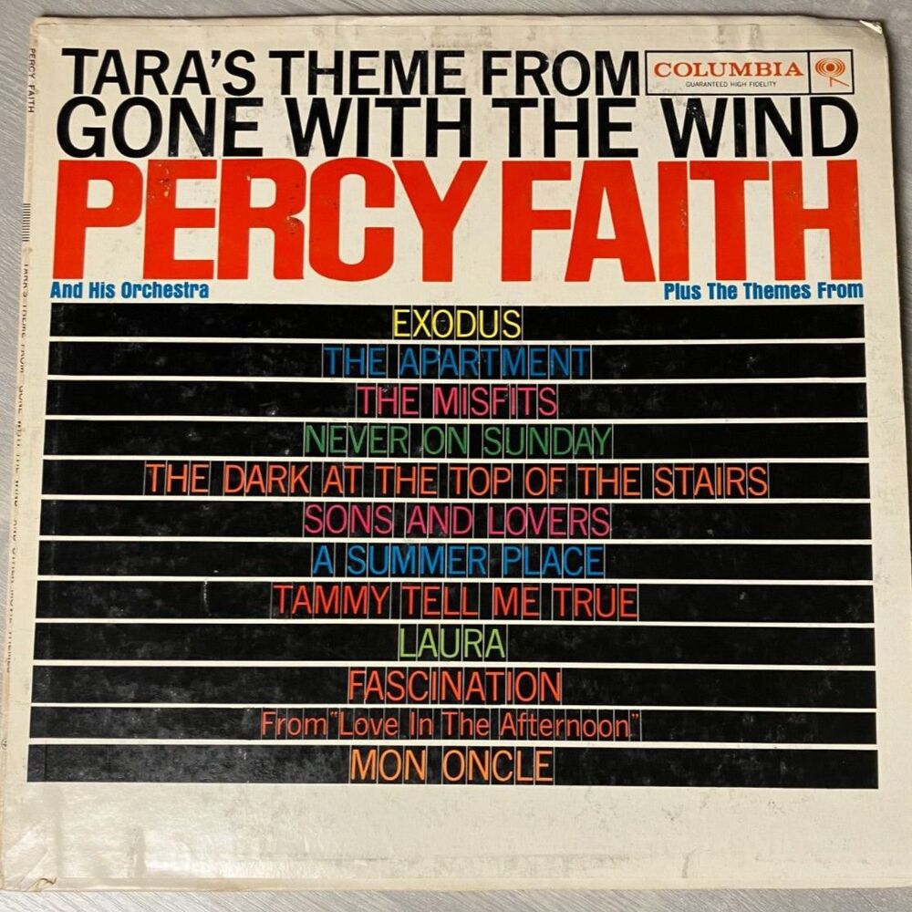 Percy Faith "Tara's Theme" and other themes on vinyl - 1961
